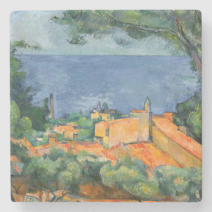 Porta-copo De Pedra Paul Cezanne - Estaque com Telhados Vermelhos