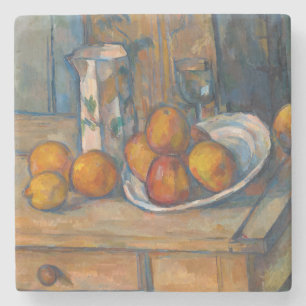 Porta-copo De Pedra Paul Cezanne - Natureza Morta com Jarro de Leite e