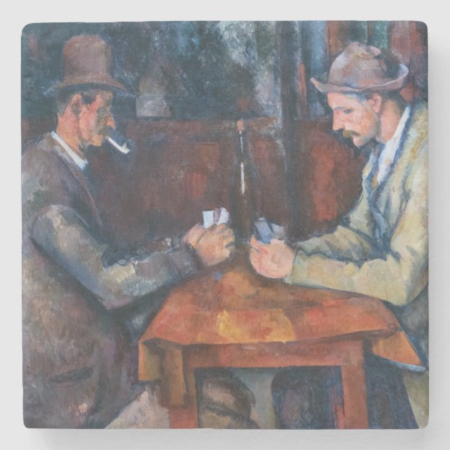 Porta-copo De Pedra Paul Cezanne - Os Jogadores De Cartão (Frente)