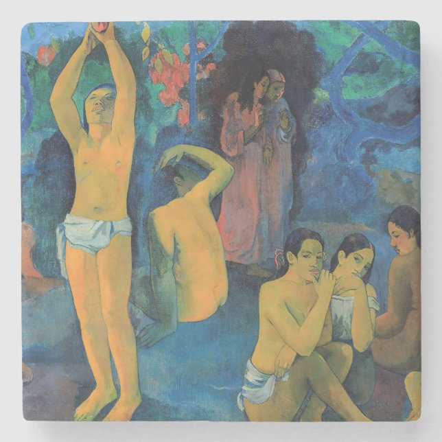 Porta-copo De Pedra Paul Gauguin - De Onde Vimos? (Frente)