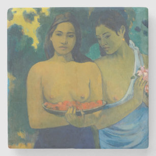 Porta-copo De Pedra Paul Gauguin - Duas Mulheres Taitianas