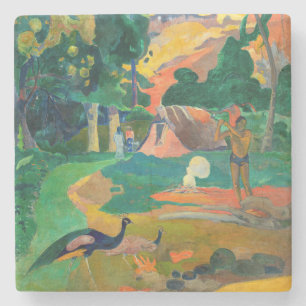 Porta-copo De Pedra Paul Gauguin - Paisagem com Peacocks / Matamoe