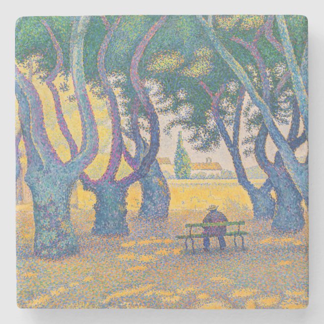 Porta-copo De Pedra Paul Signac - Place des Lices, Santo-Tropez (Frente)