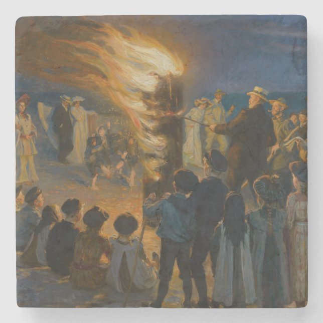 Porta-copo De Pedra Peder Severin Kroyer - Fogueira de Eva Bonfire (Frente)