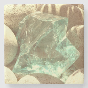 Porta-copo De Pedra Pedra bege verde pedra-rocha mineral