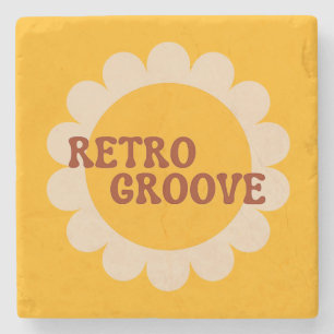 Porta-copo De Pedra Pedra de apoio Retro Groove