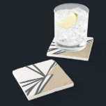 Porta-copo De Pedra Pedra Dourada branca e branca simples<br><div class="desc">Proteja as suas superfícies com estilo com esta Porta copos Dourada de Abstrato preto simples. O design contemporâneo e abstrato apresenta um fundo branco e dourado com um design abstrato preto no centro. A porta copos é feita de um material de pedra durável e tem um suporte de cortiça para...</div>