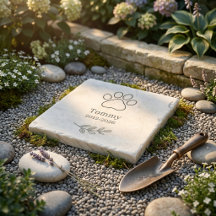 Pedra para Jardim Memorial de Pet Luxo Silencioso