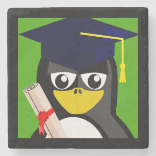 PORTA-COPO DE PEDRA PENGUIM DE GRADUAÇÃO