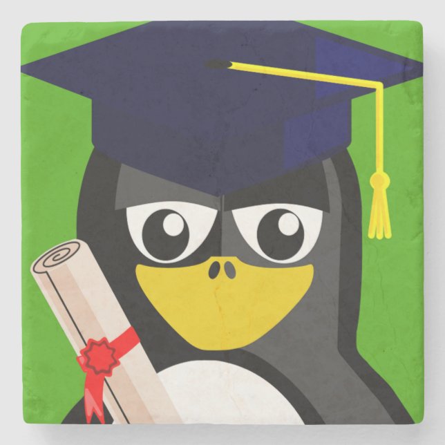 PORTA-COPO DE PEDRA PENGUIM DE GRADUAÇÃO (Frente)