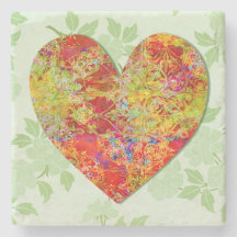 Pente de Arte Floral Vintage Coração