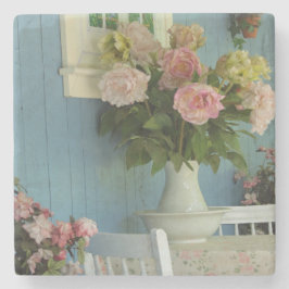 Porta-copo De Pedra Peônias vitorianas - Vineyard de Martha