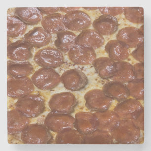Porta-copo De Pedra Pepperoni Pizza