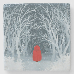 Porta-copo De Pedra Pequeno Chapéu Vermelho
