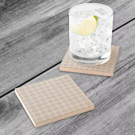 Porta-copo De Pedra Pequeno floral branco caído no padrão rural