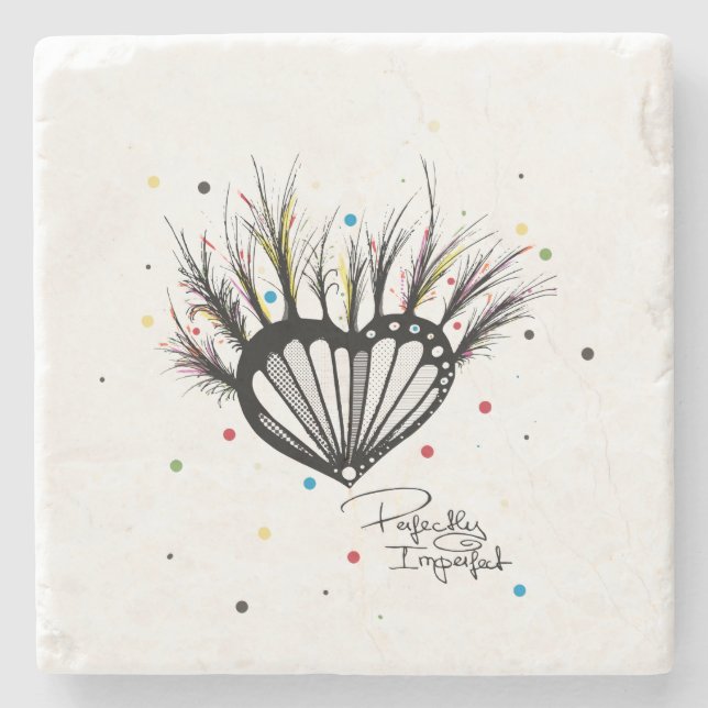 Porta-copo De Pedra Perfeitamente imperfeito (Frente)