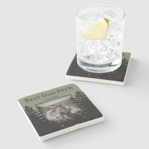 Porta-copo De Pedra Personalização minimalista do palheiro preto