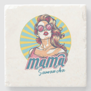 Porta-copo De Pedra Personalizado Retro Mama Pop Art (9)