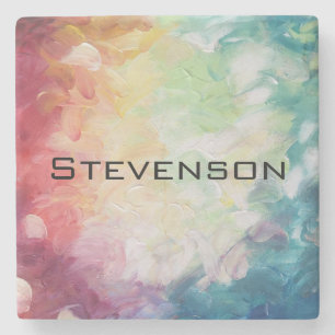 Porta-copo De Pedra Personalizar pintura de Abstrato texturizada espes