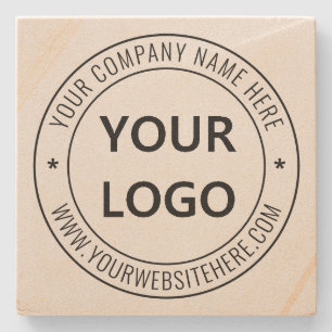 Porta-copo De Pedra Personalize a sua empresa de logotipos comerciais 