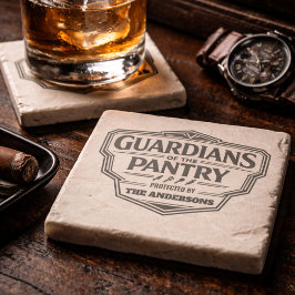 Porta-copo De Pedra Personalized Guardians of the Pantry Stone Coaster