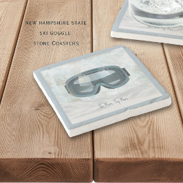 Porta-copo De Pedra Personalized New Hampshire Ski Stone Coaster