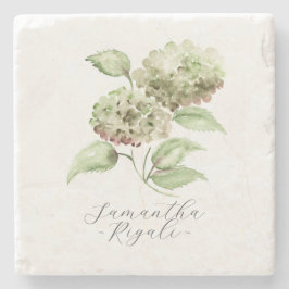 Porta-copo De Pedra Personalized Wedding Favors Green Hydrangea