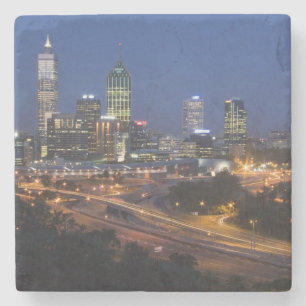 Porta-copo De Pedra Perth, Austrália. Vista do centro de Perth a parti