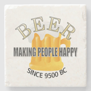 Porta-copo De Pedra Pessoas de cerveja felizes  