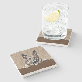 Porta-copo De Pedra Pet De Cachorro De Elevação Do german shepherd