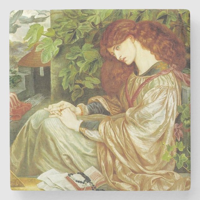 Porta-copo De Pedra Pia De' Tolomei (Linda Mulher Italiana) (Frente)