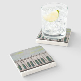 Porta-copo De Pedra Piano People Stone Coaster