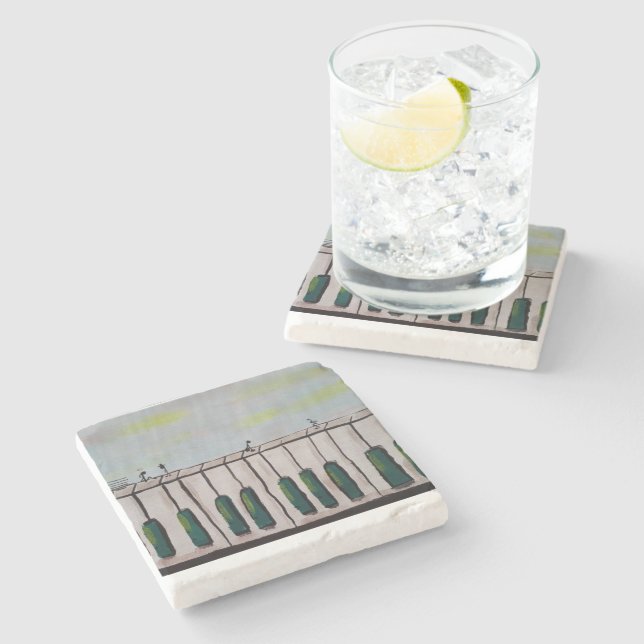 Porta-copo De Pedra Piano People Stone Coaster (Lateral)