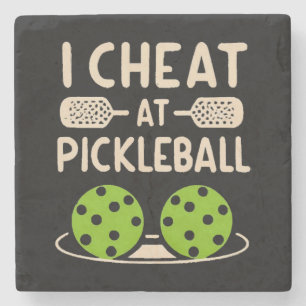 Porta-copo De Pedra Pickleball Divertido