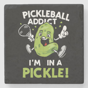 Porta-copo De Pedra Pickleball-Engraçado