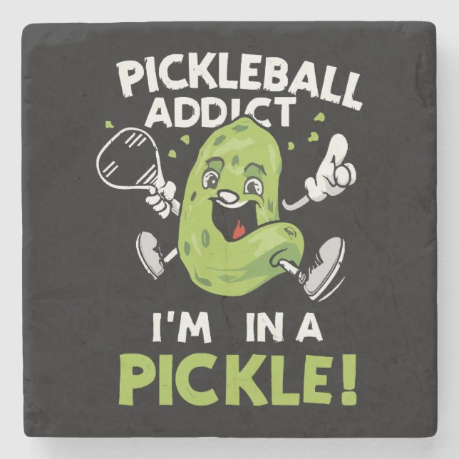 Porta-copo De Pedra Pickleball-Engraçado (Frente)