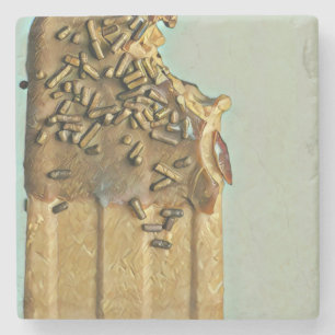 Porta-copo De Pedra picolé de sorvete de chocolate