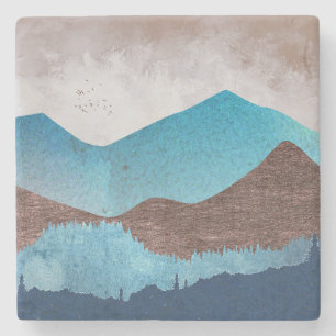 Porta-copo De Pedra Picos da Montanha Azul