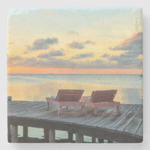 Porta-copo De Pedra Pier com vista para o oceano, Belize