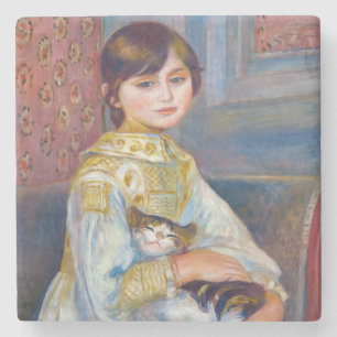 Porta-copo De Pedra Pierre-Auguste Renoir - Criança com Gato