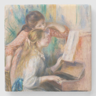 Porta-copo De Pedra Pierre Auguste Renoir - Meninas ao Piano