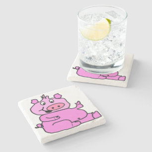 Porta-copo De Pedra PIGGY bobo