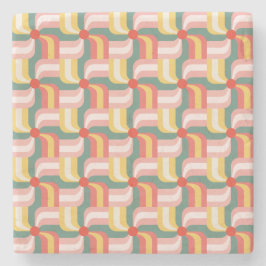 Porta-copo De Pedra Pinagens geométricas Abstrato coloridas