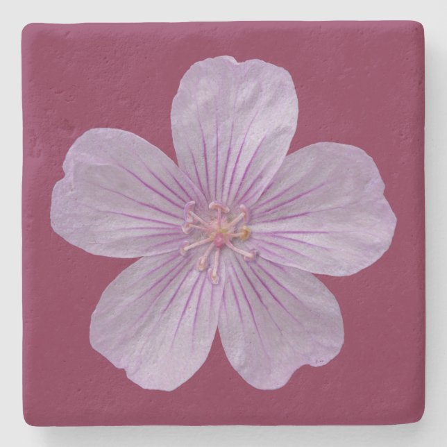 Porta-copo De Pedra Pineywoods Geranium nº 1 (Frente)