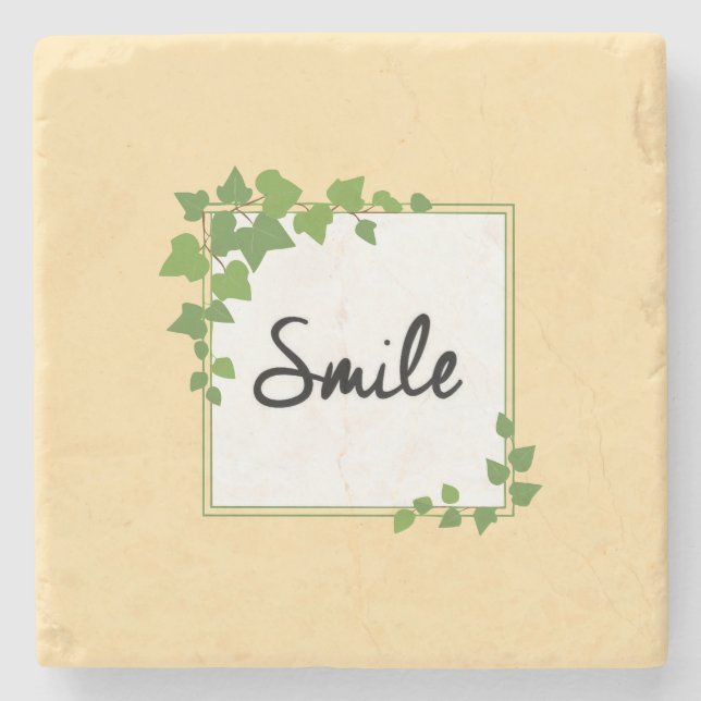 Porta-copo De Pedra Ping pong smile  (Frente)