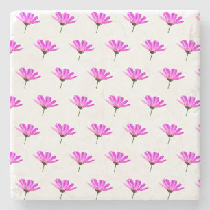 Porta-copo De Pedra Pink Daisy