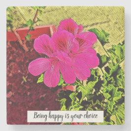 Porta-copo De Pedra Pink flower blooming in the garden