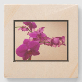 Porta-copo De Pedra Pink orchid