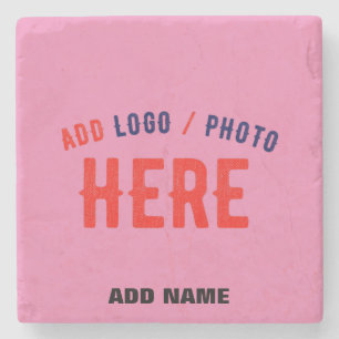 PORTA-COPO DE PEDRA PINK PERSONALIZÁVEL MODERNO VERIFICADO COM MARCA