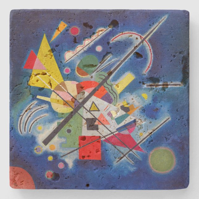 Porta-copo De Pedra Pintura azul | Wassily Kandinsky | (Frente)